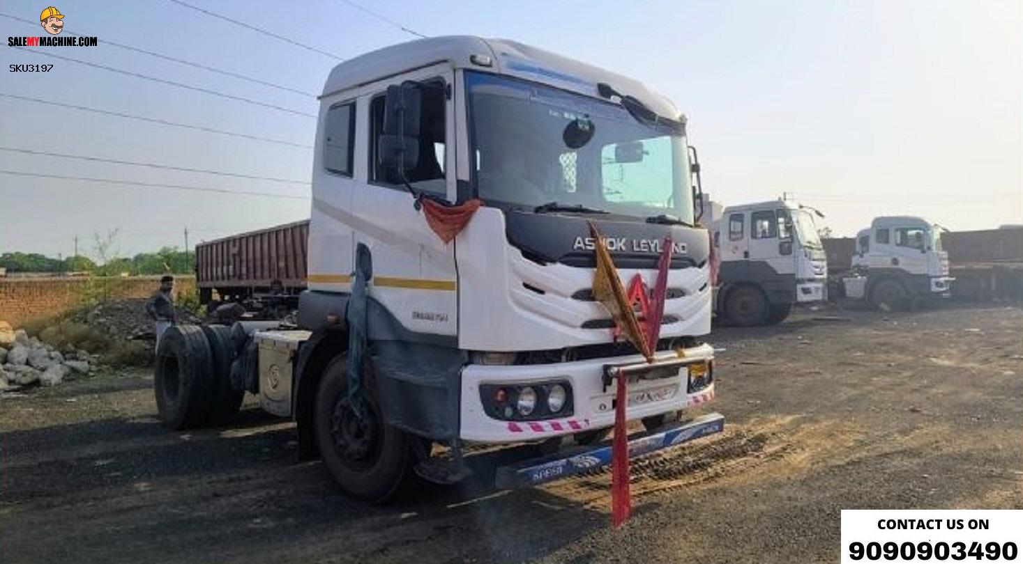 ASHOK LEYLAND CAB WITH 40 FT FLAT BED TRAILER